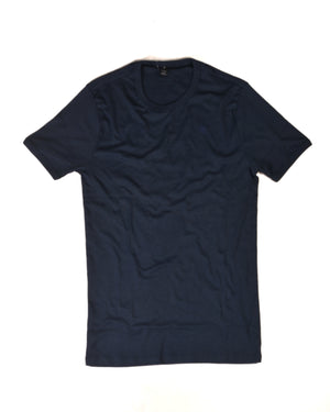 G STAR RAW Solid Crew-Neck T-shirt Embroidery logo Almost Blue