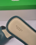 GUCCI Women's lnterlocking G Cut-Out Slide Sandal Sea