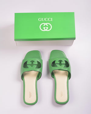GUCCI Women's lnterlocking G Cut-Out Slide Sandal