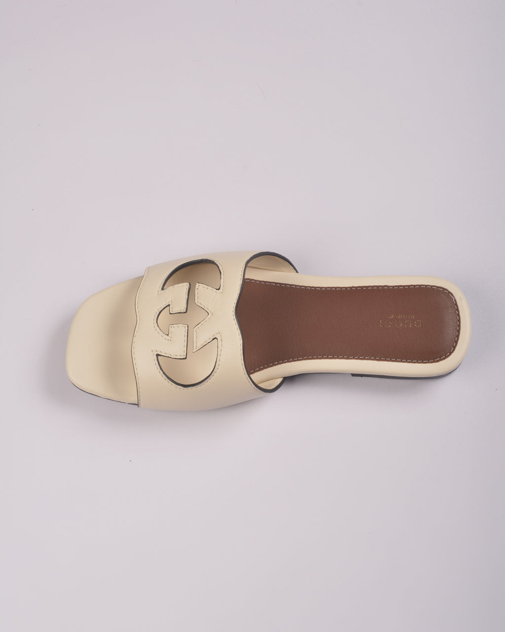 GUCCI Women's lnterlocking G Cut-Out Slide Sandal off-white
