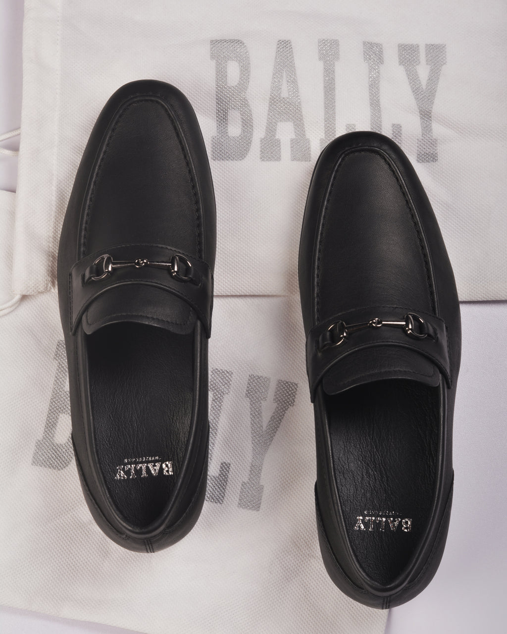 BALLY Leather Loafers In Black