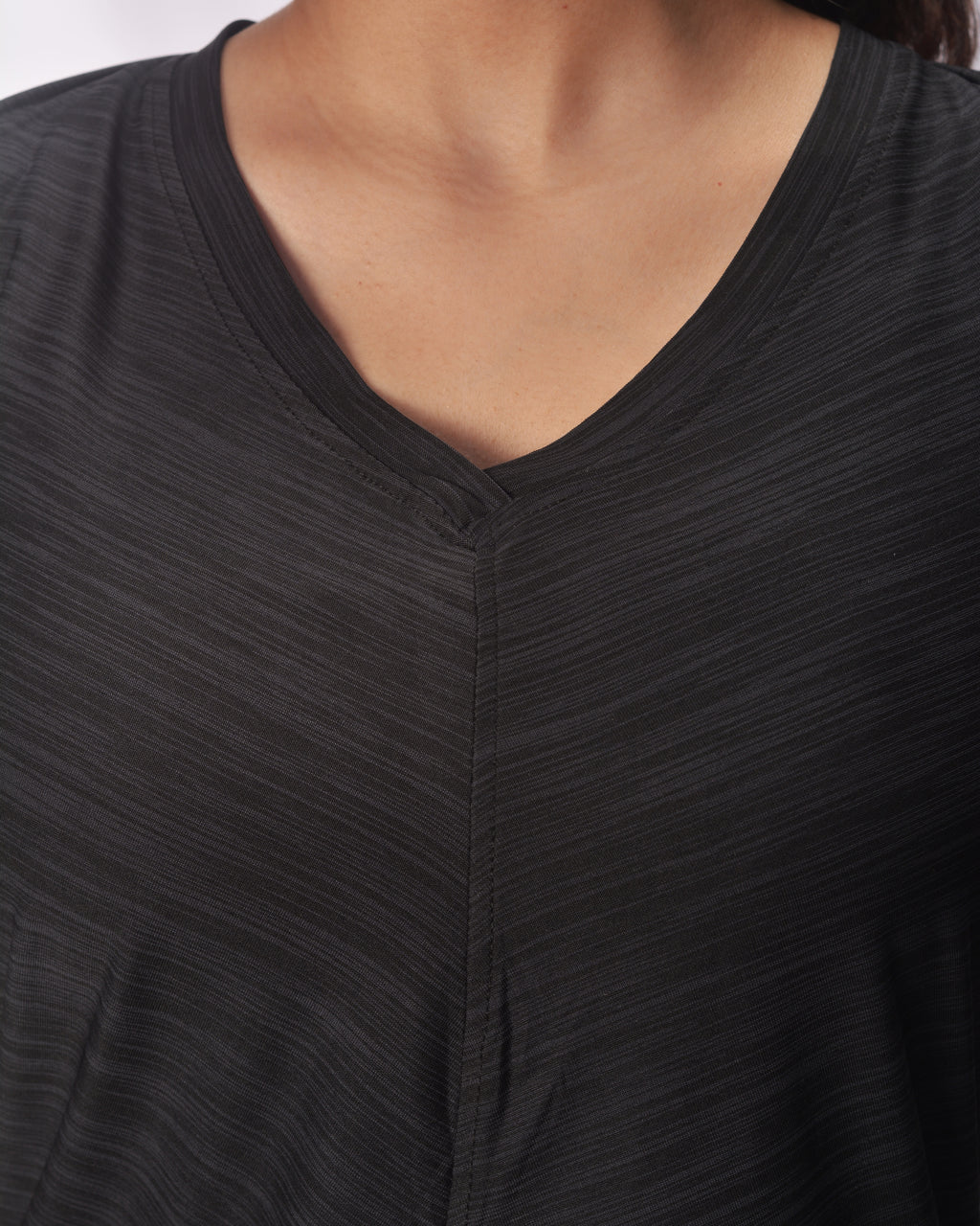 Marika Women's Marcy Short Sleeve V-NECK T-Shirt BLACK