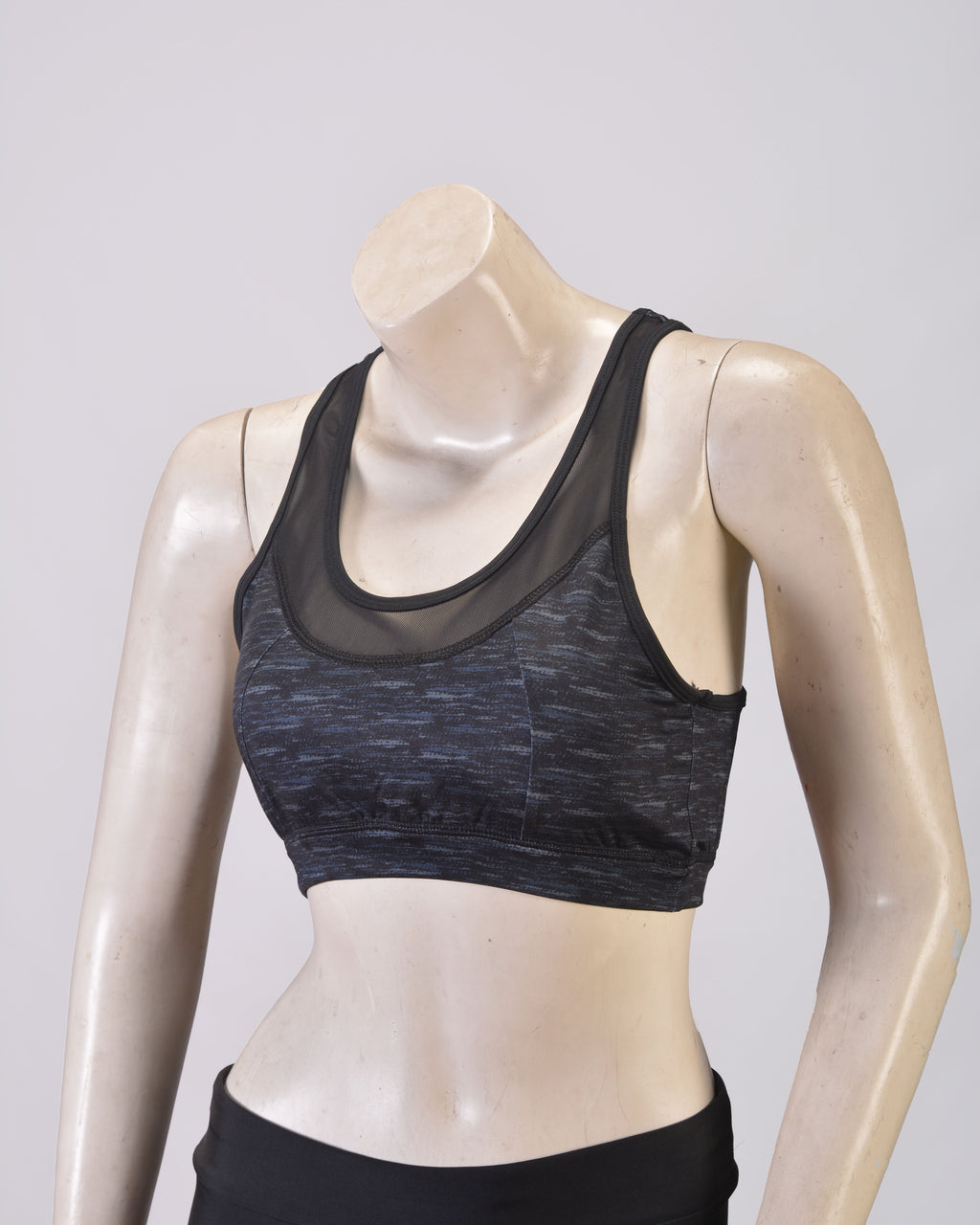 Elle Sports padded Bra Ptinted With Mesh