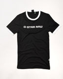 G-Star GRAPHIC CORE STRAIGHT REGULAR T-SHIRT Black/White
