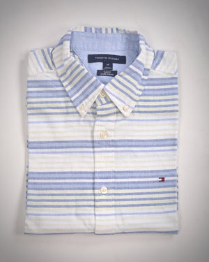 TOMMY HILFIGER Block Multi-Stripe Pattern Long Sleeve Shirt