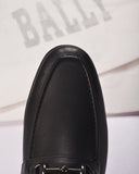 BALLY Leather Loafers In Black