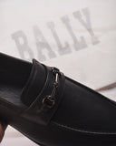 BALLY Leather Loafers In Black