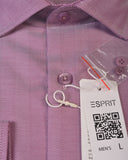 Esprit Slim fit, sustainable cotton shirt Light Maroon Tacher