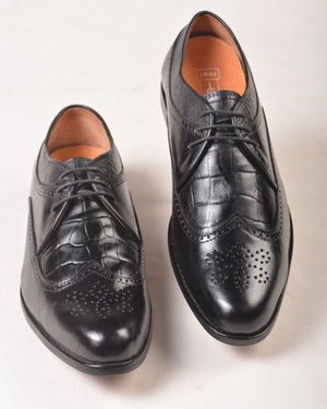 Footprint EMBOSSED OXFORD SHOES Black