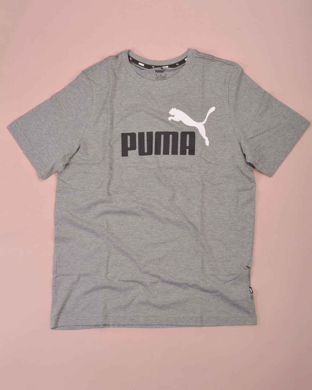 Puma Essentials Logo Men's Tee GREY/WHITE