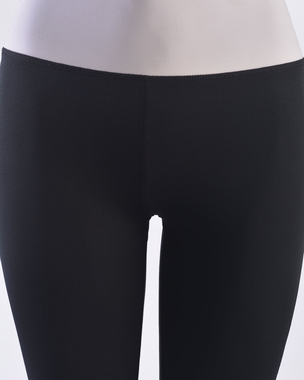 Bally Fold-Over Flare Yoga Pant Black And White