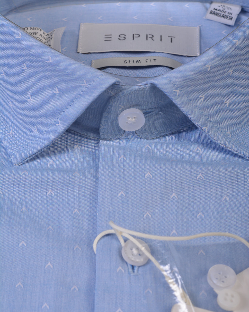 Esprit Slim fit, sustainable cotton shirt Blue Arrow Tacher