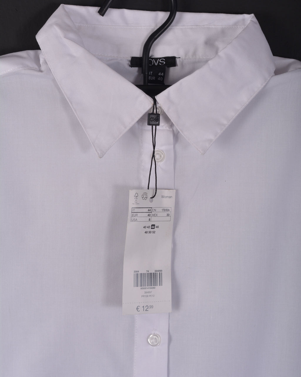 OVS® Stretch Cotton Shirt With Rounded Hem - handsandhead