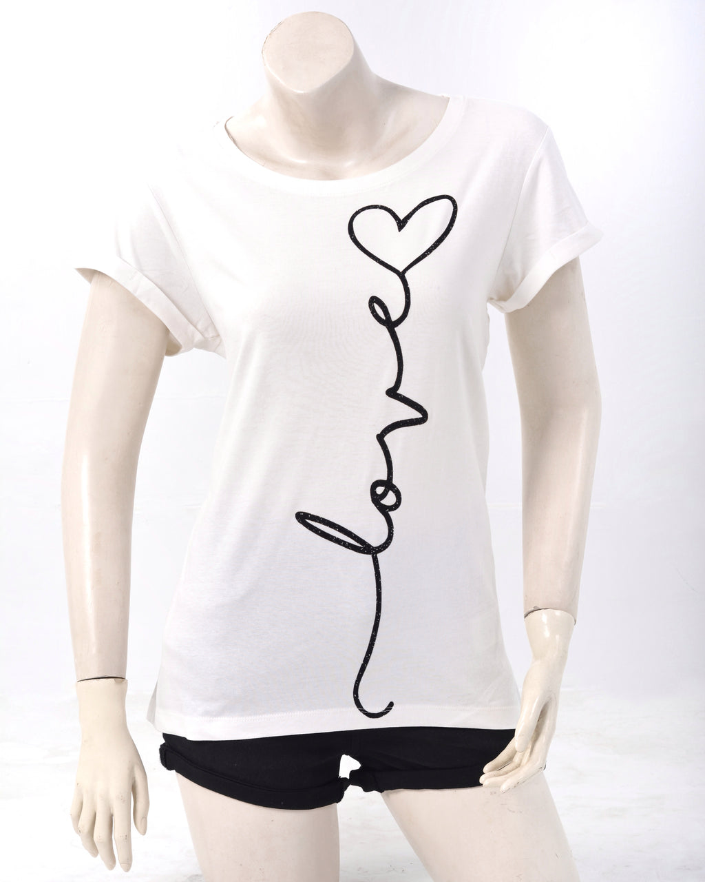 Esprit short sleeve t-shirt with organic cotton.White.
