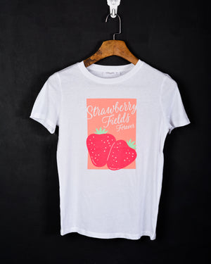 Terranova Women  Basic T-shirt Strawberry fields forever