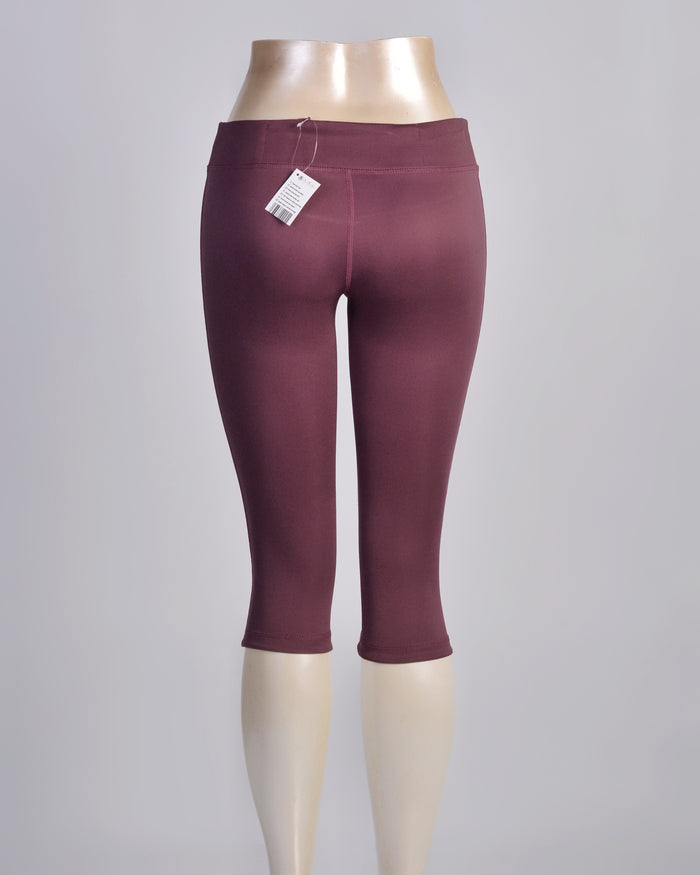 Newcential Women Shorts Capri Tights- Purple Both side