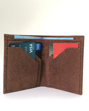 Slim Men's Wallet | Genuine Leather Brown Texture