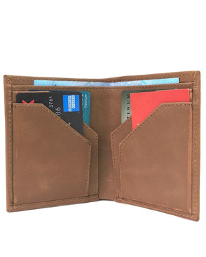 Slim Men's Wallet | Genuine Leather Brown