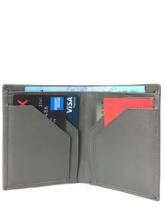 Slim Men's Wallet | Genuine Leather Grey