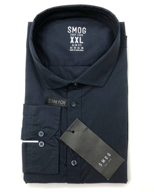 SMOG° by The NewYorker Formal Shirts (Navy Blue)