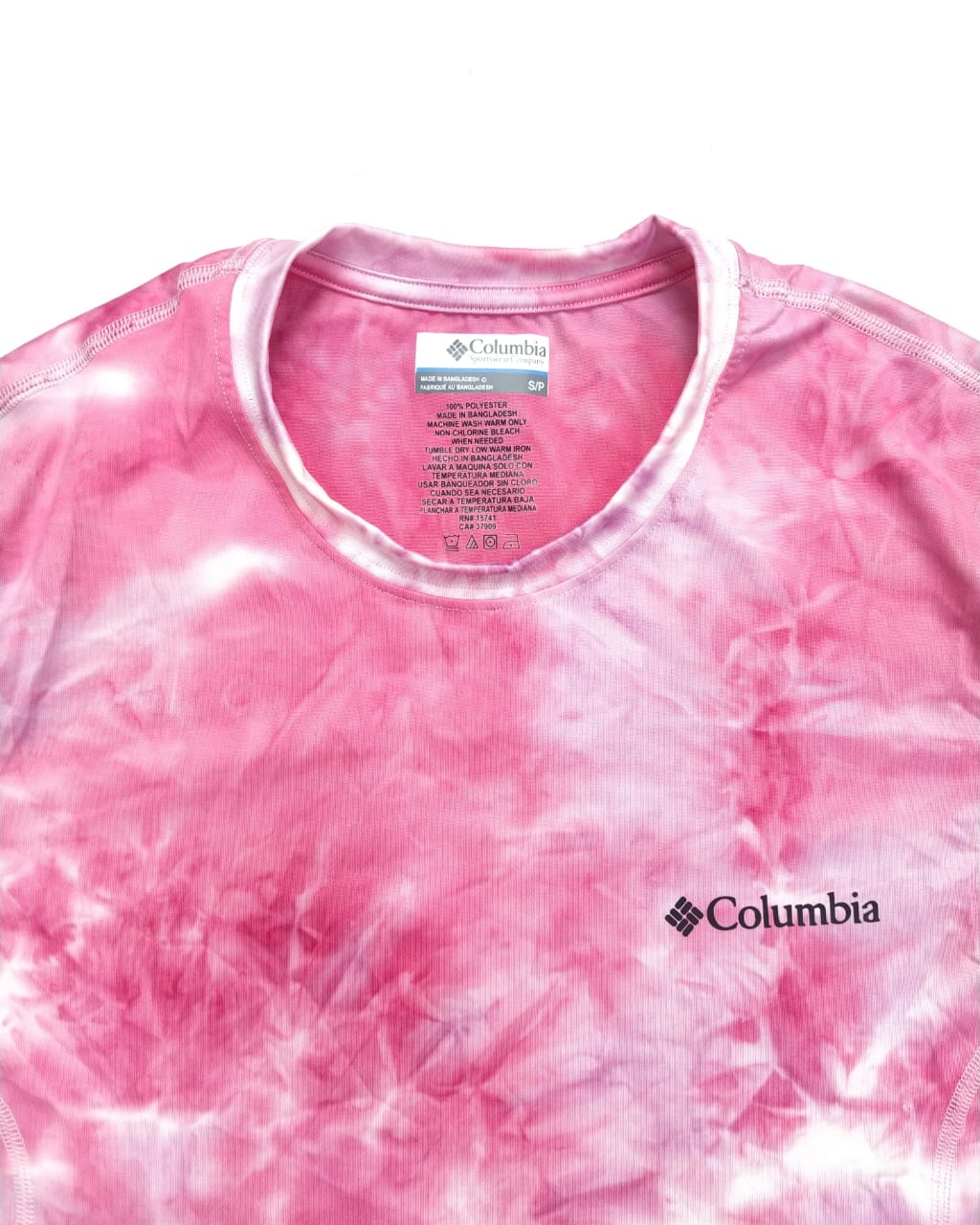 Columbia Short Sleeve T-Shirt  Tie Dye Pink