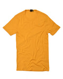 G STAR RAW Solid Crew-Neck T-shirt Embroidery logo Yellow