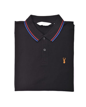 Next Tipped Regular Fit Pique Polo Shirt Black/Blue