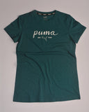 Puma women round neck T-shirt Bottle green