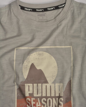 Puma women big printed round neck T-shirt Grey
