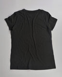 Puma women round neck T-shirt BLACK RUN PRINT