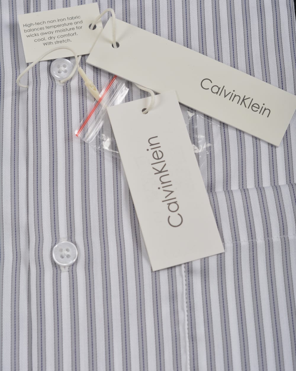CALVIN KLEIN Stripe Easy Shirt WHITE