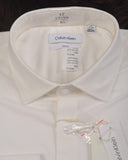 Calvin klein Steel Solid Herringbone Dress Shirt WHITE