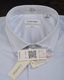 Calvin klein Steel Solid Herringbone Dress Shirt Blue LIGHT