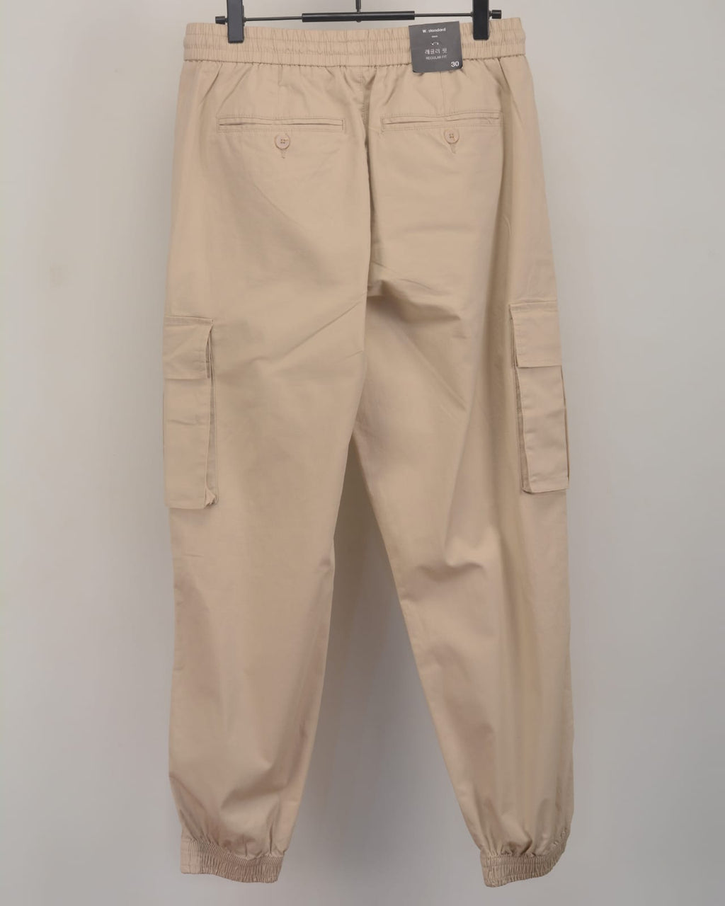 W.Standard Regular Fit  Cotton Twill Cargo Jogger Pants_Beige