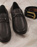 BALLY Leather Loafers In Black