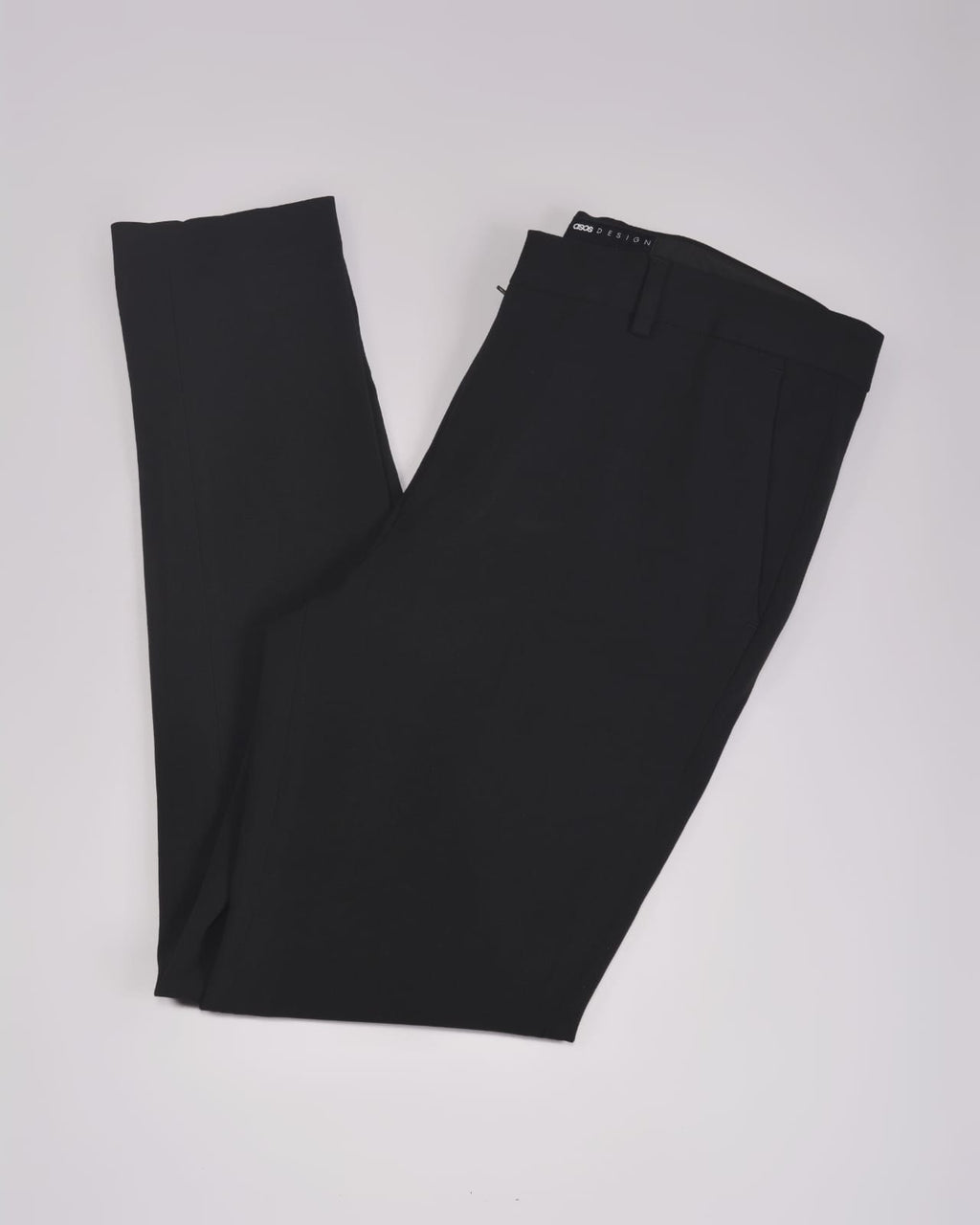 ASOS DESIGN slim smart trousers in black
