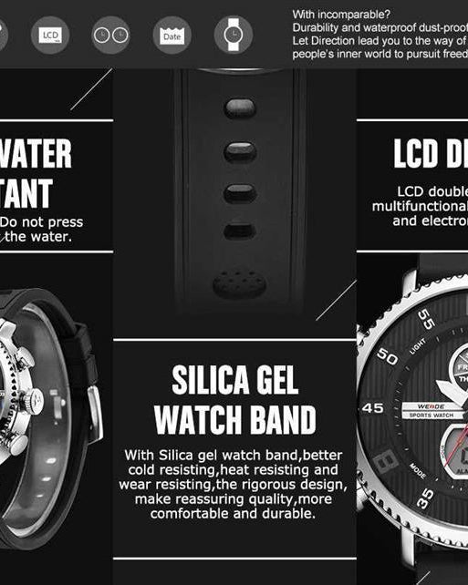 WEIDE WH6106-1C Multi-function watches made in japan - handsandhead