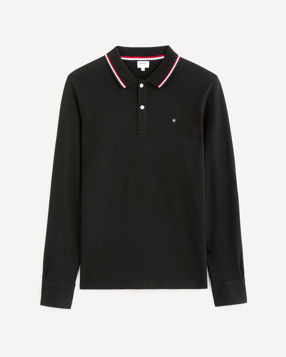 Celio Polo shirt Supima 100% cotton black
