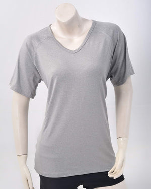 Game Time Net Short sleeve T.shirt for women-Gray