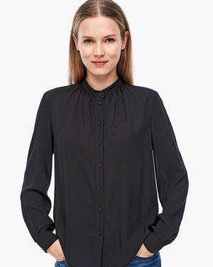 Q/S Designed by S.Oliver® Modal Tunic with Pleated Details - Black