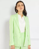 KIABI Linen blazer AED 169 Green