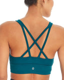 Balance Collection | Deep Teal Lacey Sports Bra